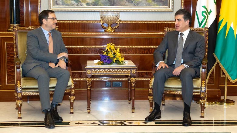 دیدار نچیروان بارزانی، رئیس اقلیم کوردستان با سفیر انگلستان در عراق