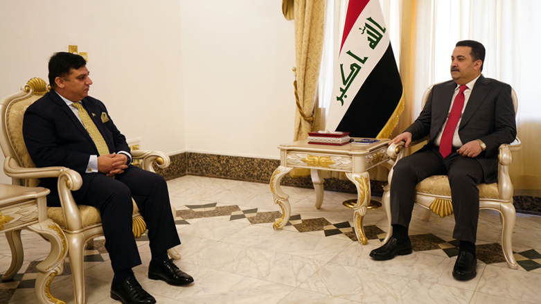 Iraqi Prime Minister-designate Mohammad Shia' Al-Sudani (right) during his meeting with the Pakistani Ambassador to Iraq Ahmed Amjad Ali, Oct. 24, 2022. (Photo: Iraqi Prime Minister's Media Office)