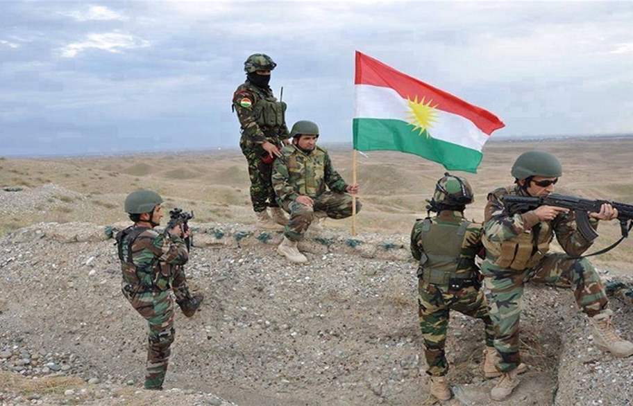 نیروهای پیشمرگه‌‌ی کوردستان در خط مقدم مقابله با تروریست‌ها