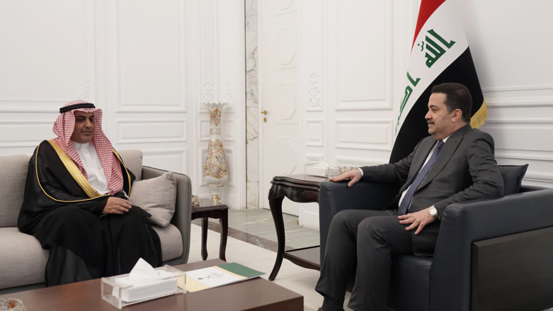 Iraq's Prime Minister Mohammad Shia' Al-Sudani (right) during his meeting with Saudi Arabia's Ambassador to Baghdad Abdul Aziz Al-Shamari, Oct. 29, 2022. (Photo: Media Office of Iraqi Prime Minister)