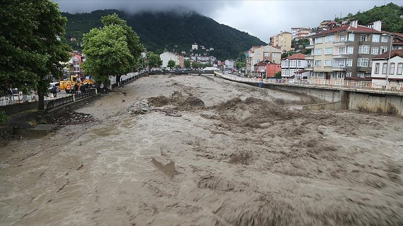 Flash floods in Kastamonu province of Turkey. (Photo: Anadolu Agency)