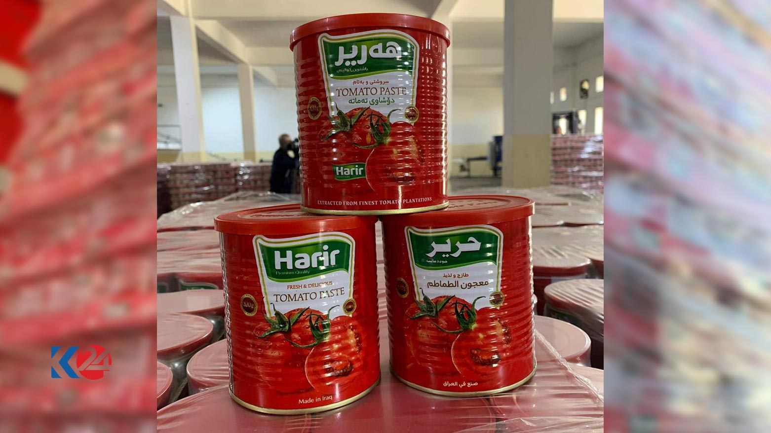 Canned tomato paste from the Harir district of Erbil province. (Photo: KRG)
