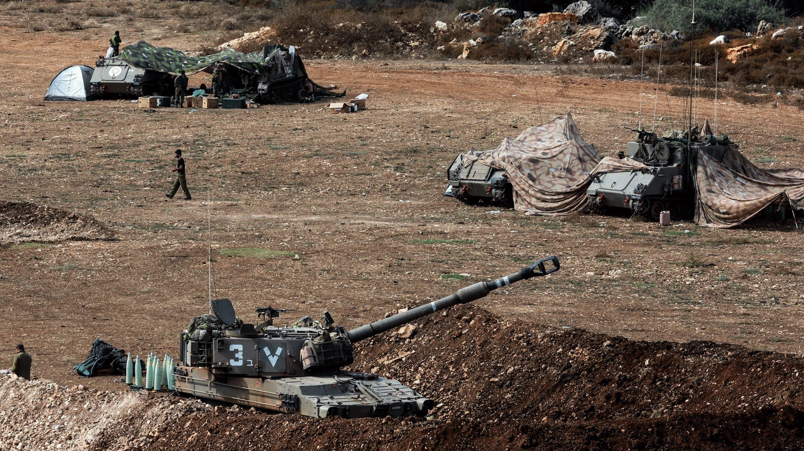 İsrail ile Lübnan sınırında bir İsrail askeri üssü-FOTO: Reuters