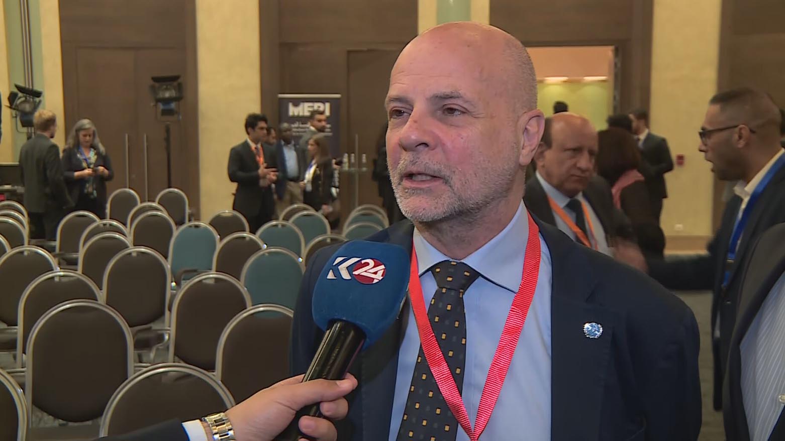 Claudio Cordone, the Deputy Special Representative for Political Affairs and Electoral Assistance of the UNAMI, Oct. 11, 2023. (Photo: Kurdistan 24)