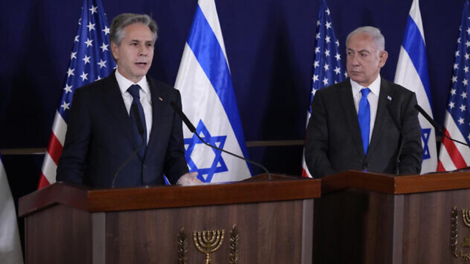 US Secretary of State Antony Blinken, left, and Prime Minister Benjamin Netanyahu (Photo: AP Photo/Jacquelyn Martin, pool)