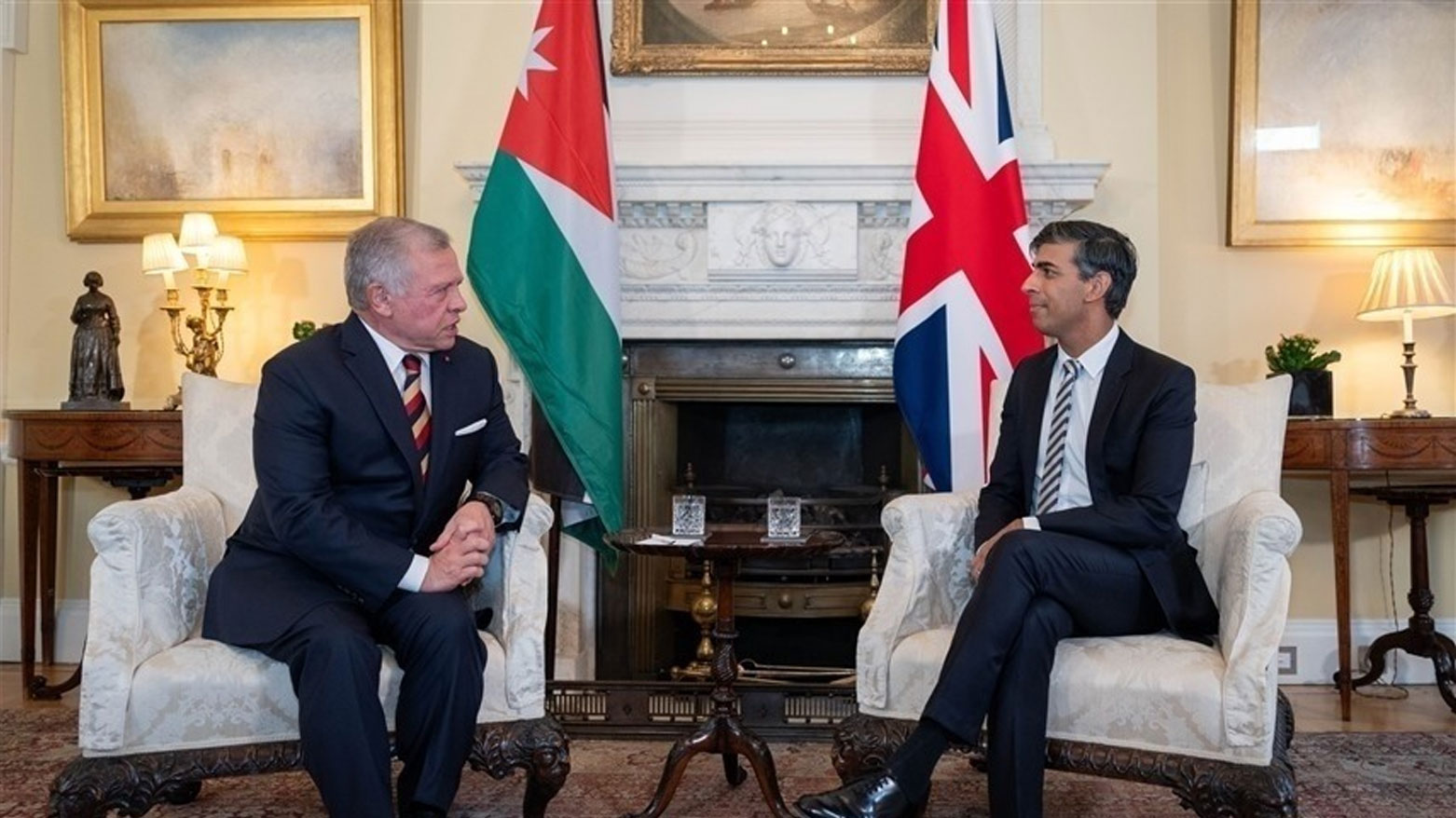 İngiltere Başbakanı Sunak ve Ürdün Kralı 2. Abdullah