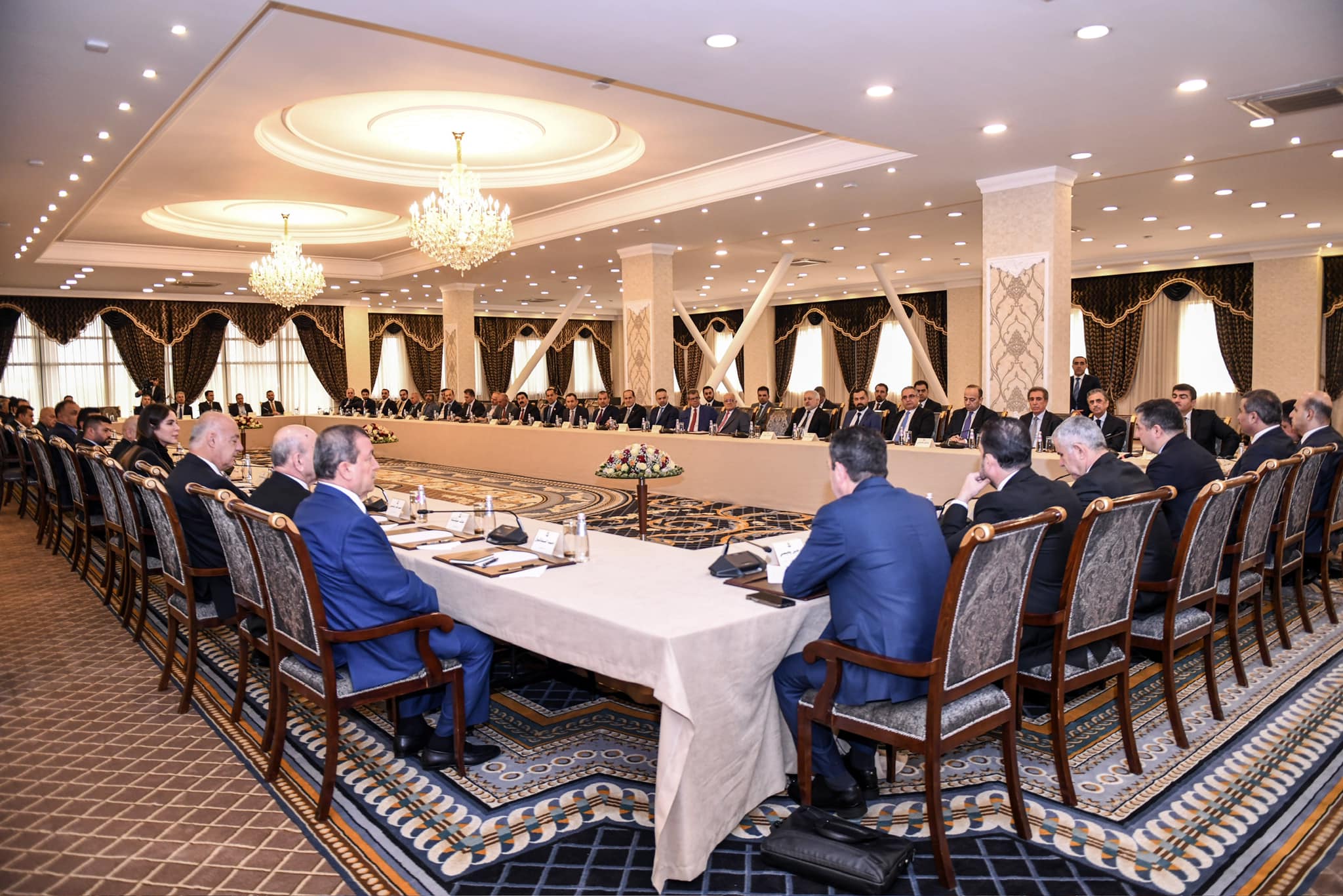 Kurdistan Region Prime Minister Masrour Barzani meets with Kurdish investors in Erbil, Oct. 17, 2023. (Photo: KRG)