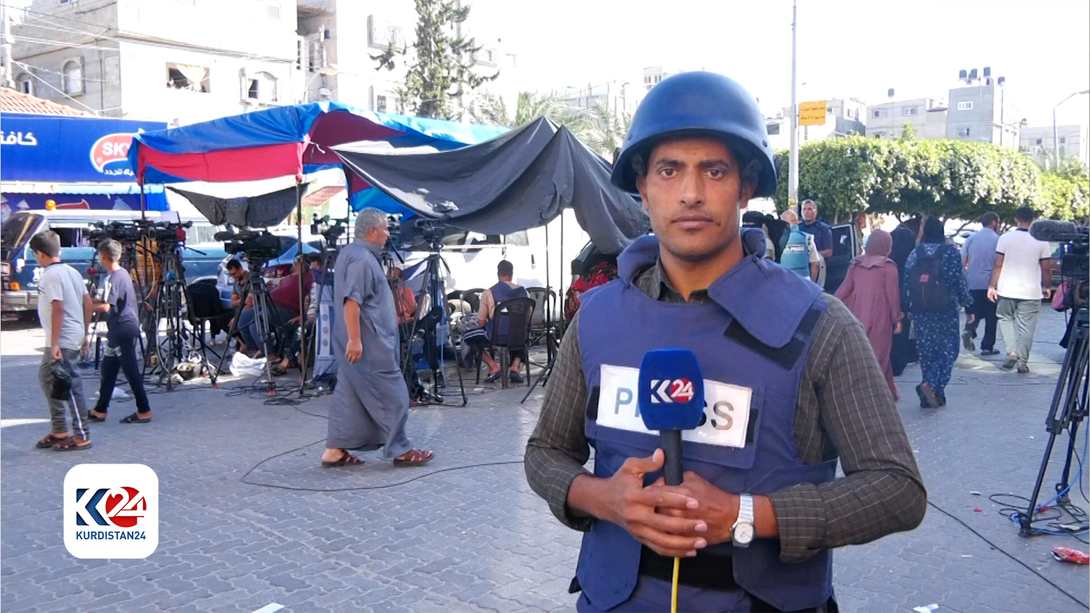 Kurdistan 24's Gaza correspondent Baha al-Tobasi. (Photo: Kurdistan 24)