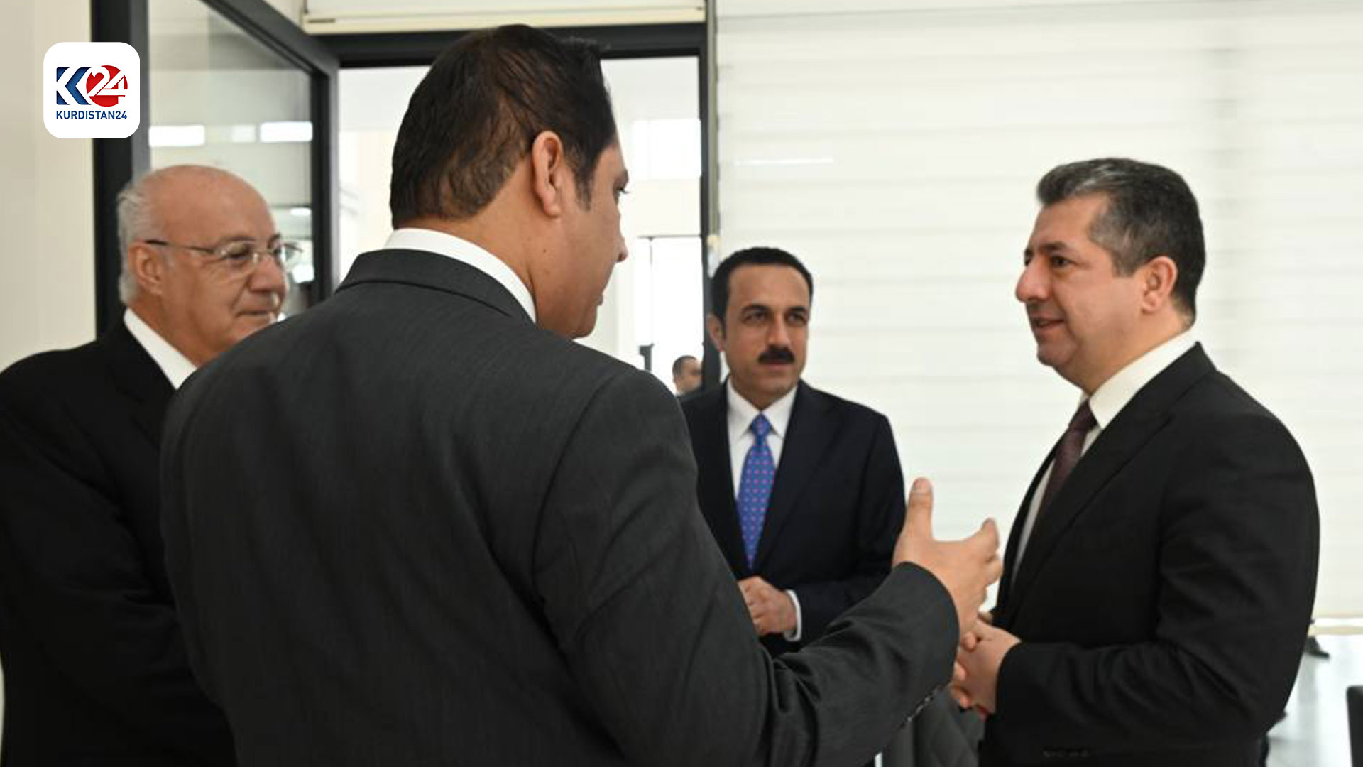 مەسرور بارزانی، سەرۆکی حکومەتی هەرێمی کوردستان لەکاتی کردنەوەی قوتابخانە و باخچەی منداڵانی ماجیدی