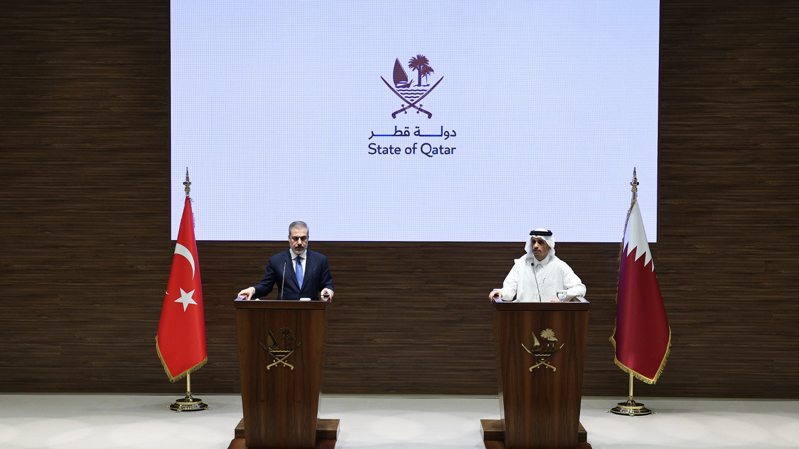 Türkiye Dışişleri Bakanı Hakan Fidan, Katar Başbakanı ve Dışişleri Bakanı Şeyh Muhammed bin Abdurrahman Al Sani