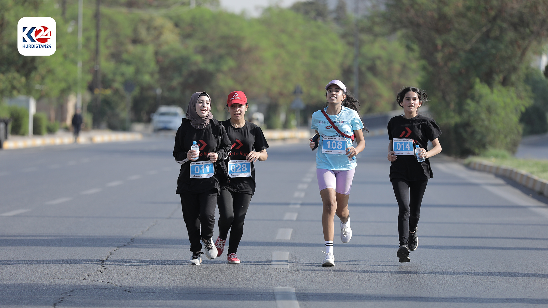 Contestants running during the marathon, Oct. 27, 2023. (Photo: Kurdistan 24)