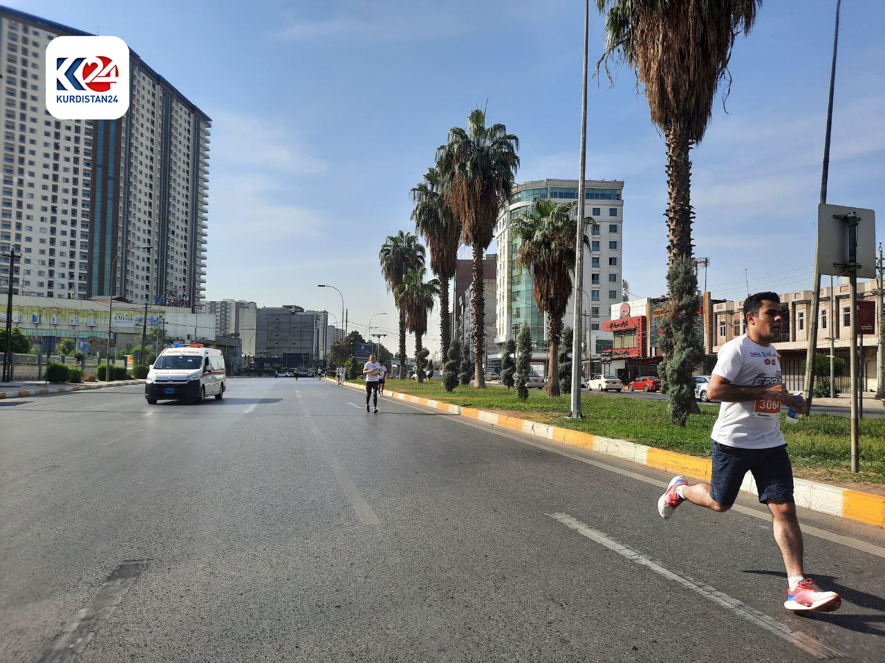 Contestants running during the marathon, Oct. 27, 2023. (Photo: Kurdistan 24)