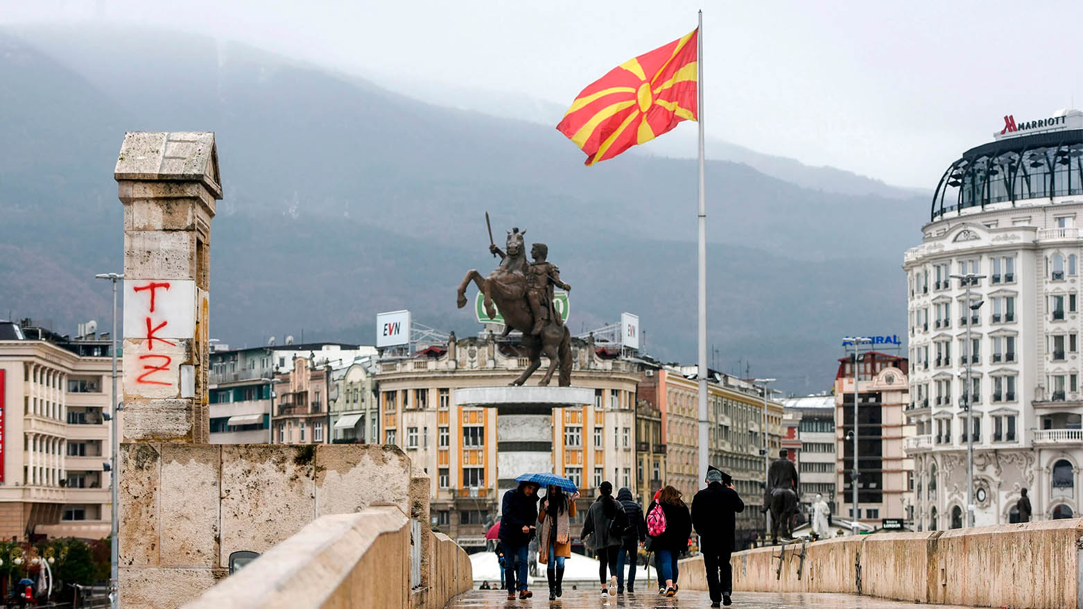 Skopje, North Macedonia. (Photo: Robert Atanasovski/AFP)