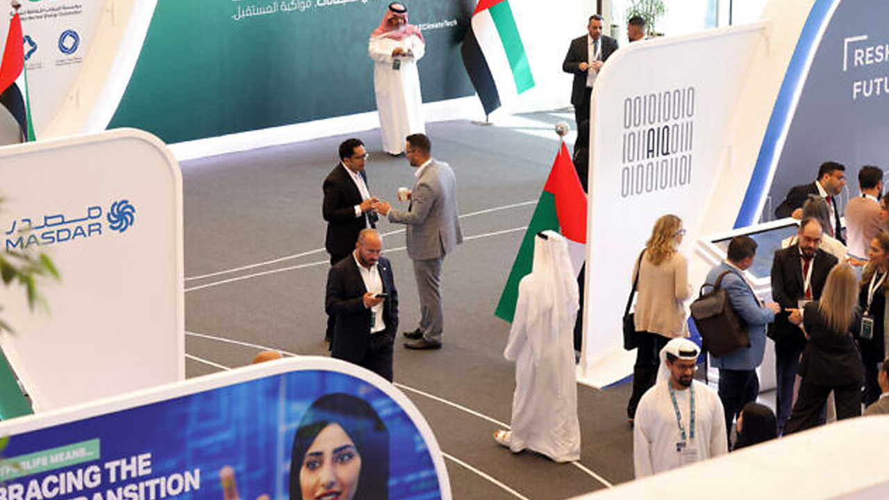 People attend the UAE Climate Tech Forum in Abu Dhabi, May 10, 2023. (Photo: Karim Sahib/AFP)