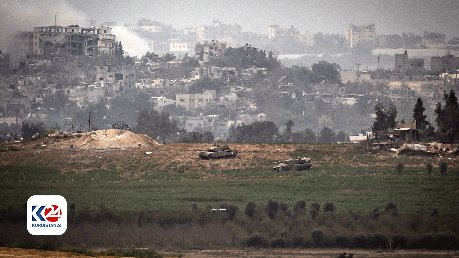 هێرشی زەمینی سوپای ئیسرائیل بۆ سەر کەرتی غەززە - وێنە: AFP