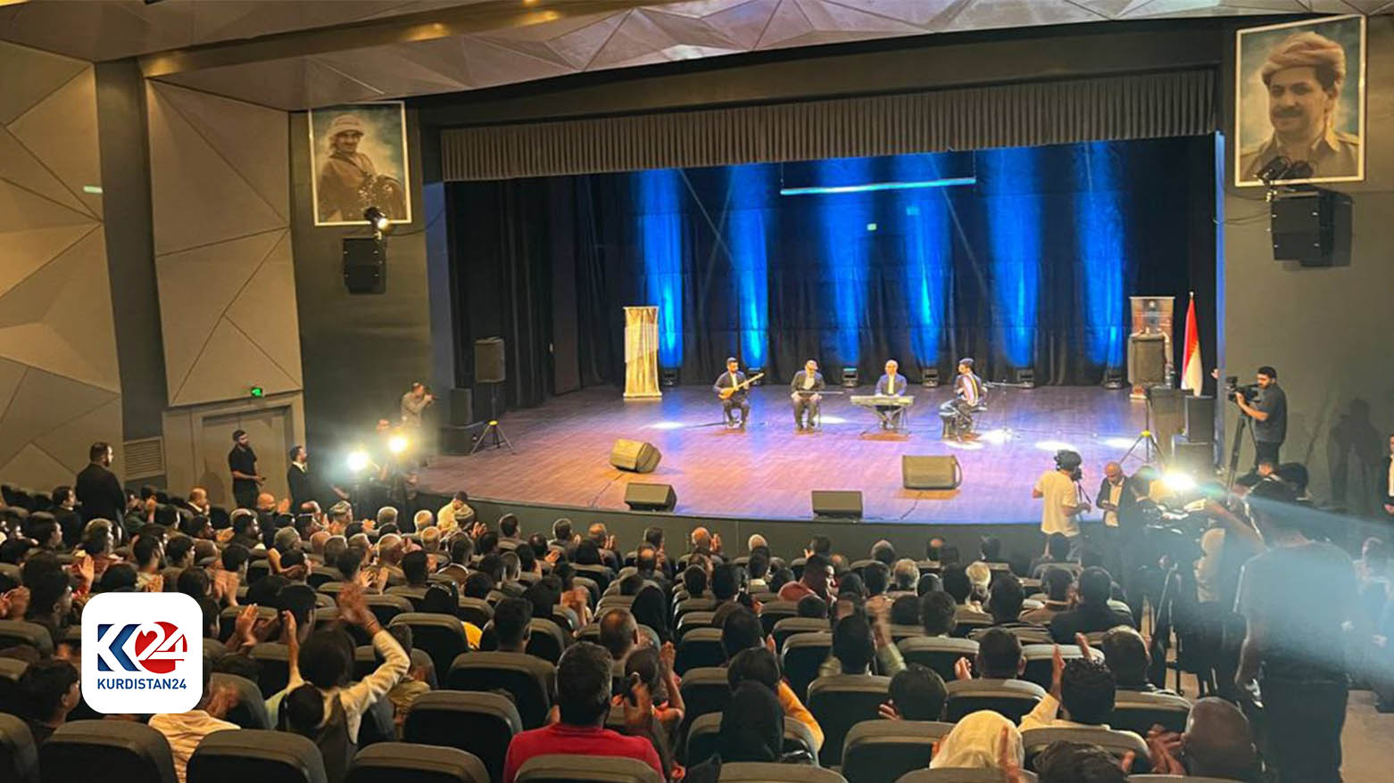 Dom musicians holding a concert for festival attendees, Oct. 29, 2023. (Photo: Kurdistan 24)