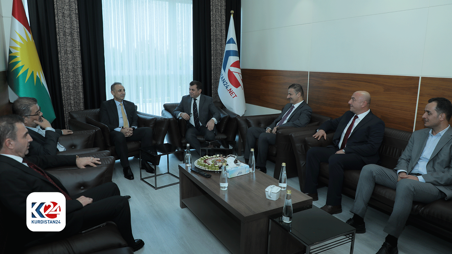 دلشاد شهاب، سخنگوی ریاست اقلیم کوردستان در دیدار با مدیر و کارکنان کوردستان٢٤