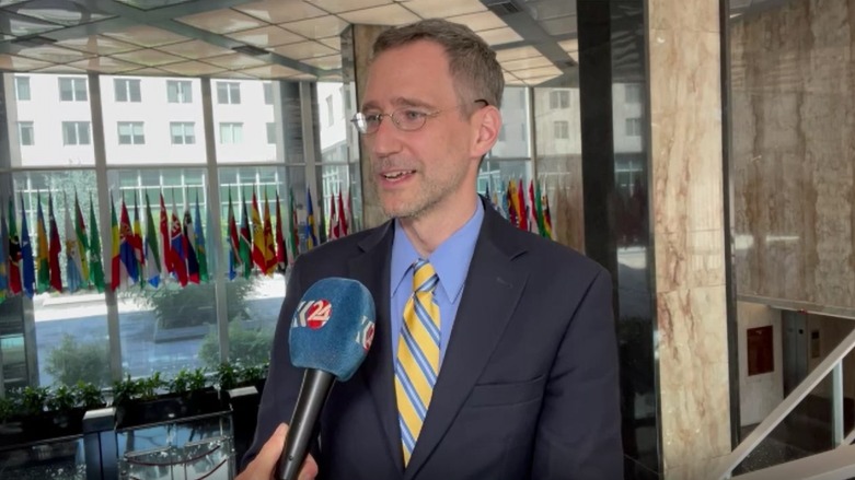 Joey Hood, US Acting Assistant Secretary of State for Near Eastern Affairs, during an interview with Kurdistan 24 in Washington D.C. on September 2, 2021. (Photo: Kurdistan 24)