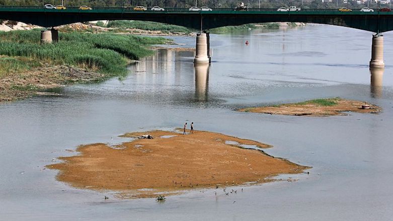 Significantly lower water levels are seen on the Tigris River, in Baghdad, Iraq, June 5, 2018. (Photo: Associated Press/Hadi Mizban)