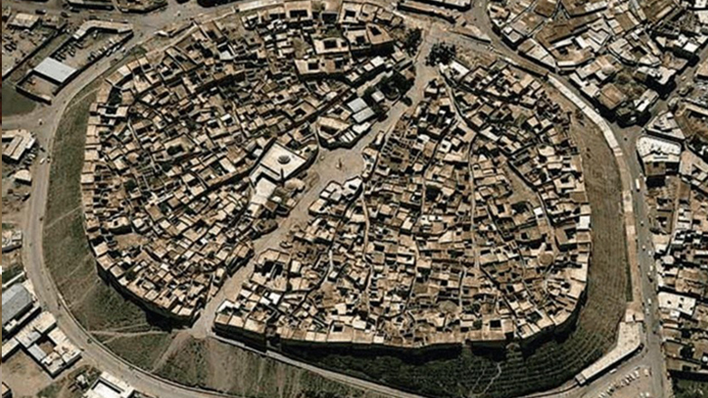 An aerial photo of Erbil citadel, located in the center of Kurdistan Region's capital city. (Photo: File photo)