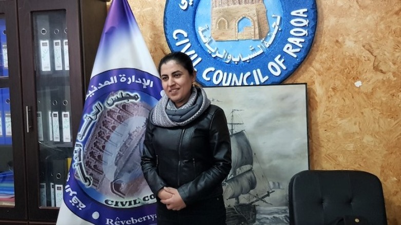 Leila Mustapha, Co-chair of Raqqa’s Civil Council. (Photo: Wladimir van Wilgenburg/Kurdistan 24)