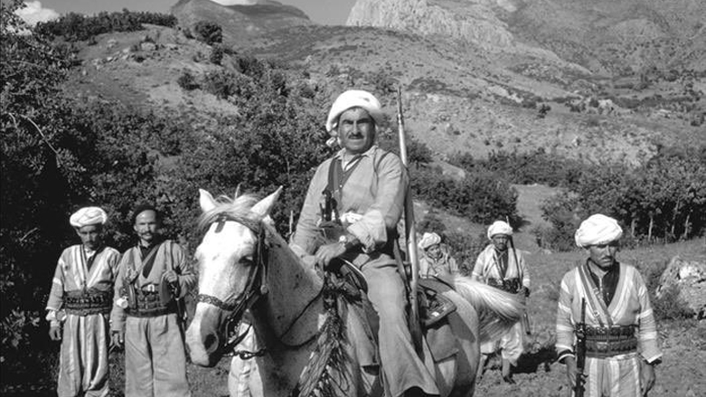 Mullah Mustafa Barzani (on horseback) is pictured among a group of Peshmerga fighters. (Photo: Archive)