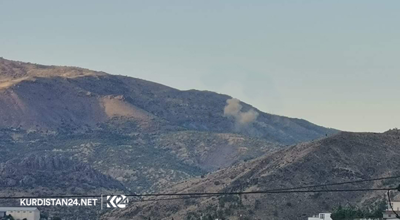 Iranian cross-border artillery bombardment of the Balakayati area of Kurdistan Region's Erbil province, Spet. 9, 2021. (Photo: Kurdistan 24)