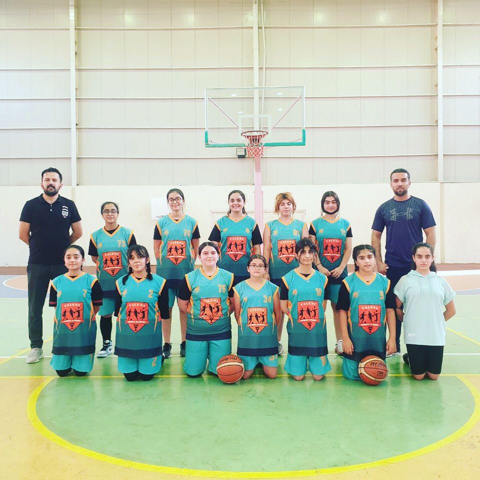 Girls' basketball team of Erbil's Talent Sports Academy. (Photo: Goran Sabah Ghafour)