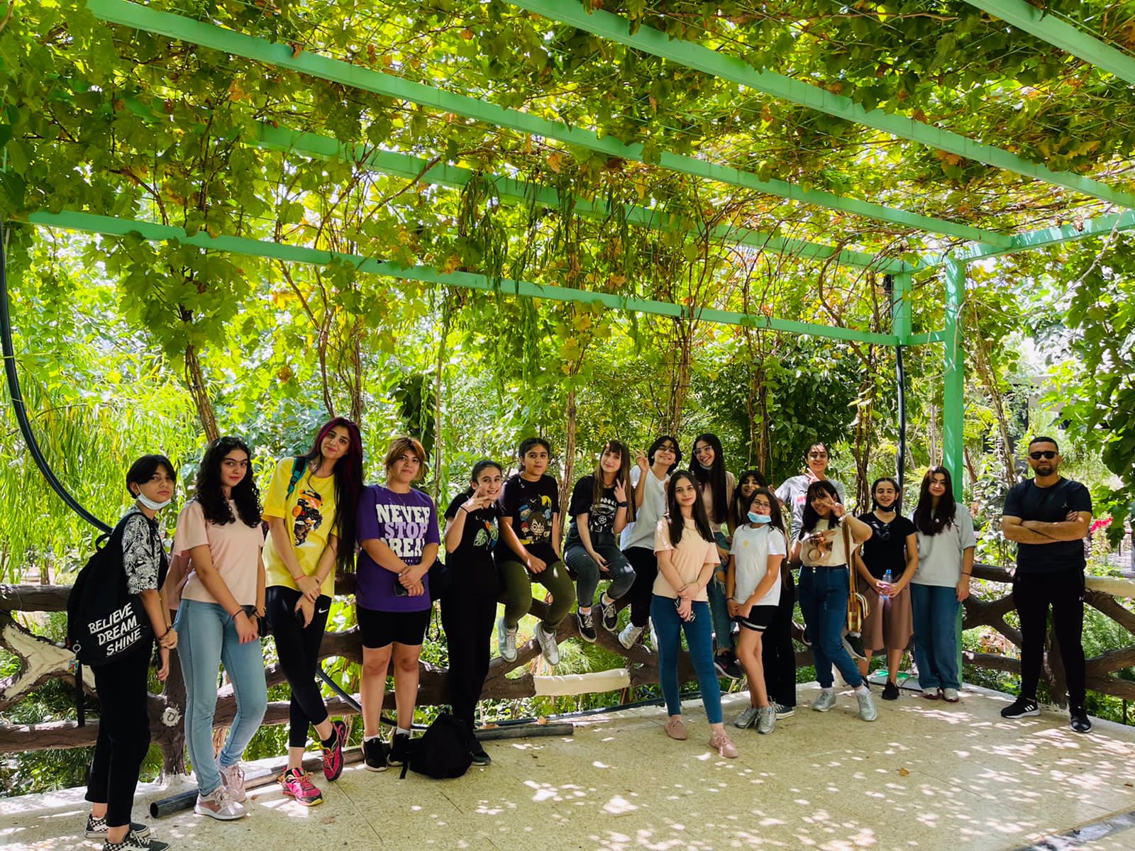 Girls' basketball players of the Talent Sports Academy (TSA) in Erbil. Many players said they have made new friends through the TSA. (Photo: Goran Sabah Ghafour)