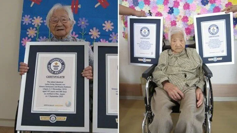 107 yaşındaki kız kardeşler Umeno Sumiyama ve Koume Kodama