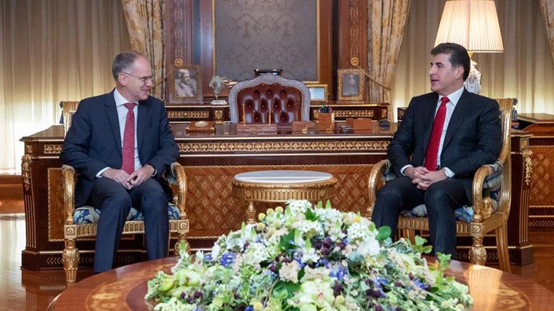 نچیروان بارزانی، رئیس اقلیم کوردستان و اسکار فوستنگر، سفیر اتریش در اردن و عراق