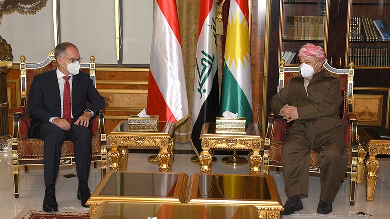 دیدار پرزیدنت مسعود بارزانی و سفیر اتریش در اردن و عراق