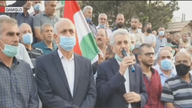 KNC protest in Qamishlo, Sept. 24, 2021. (Photo: Kurdistan 24)