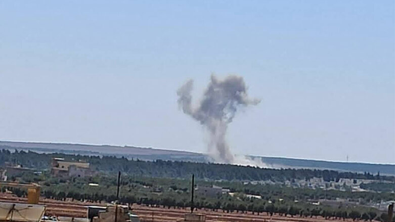 Russian airstrikes targeted Turkish-backed groups today in Afrin (Photo: Social media)