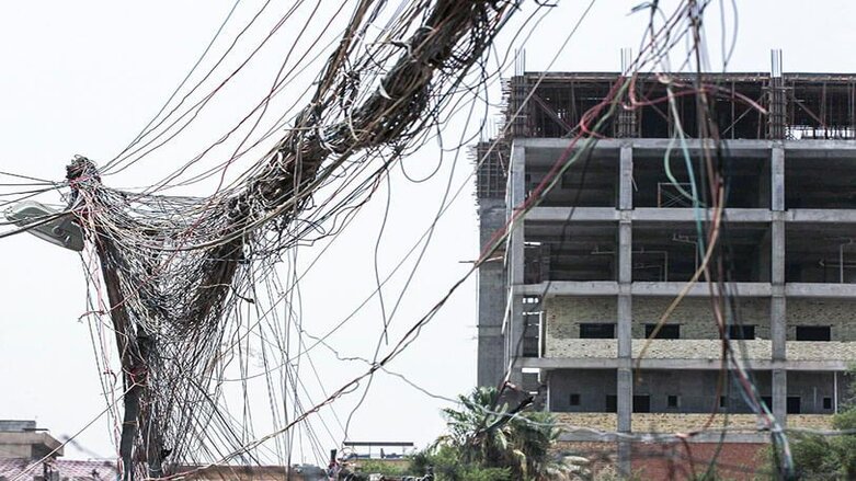 Loose cables on a private generator in Baghdad. Iraq suffers from chronic electricity shortages. (Ahmad Al-Rubaye/AFP)