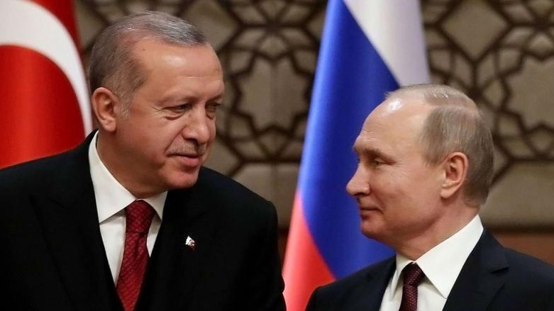 Turkish President Recep Tayyip Erdogan and Russian President Vladimir Putin during a joint press conference. April 4, 2018. (Photo: AFP)