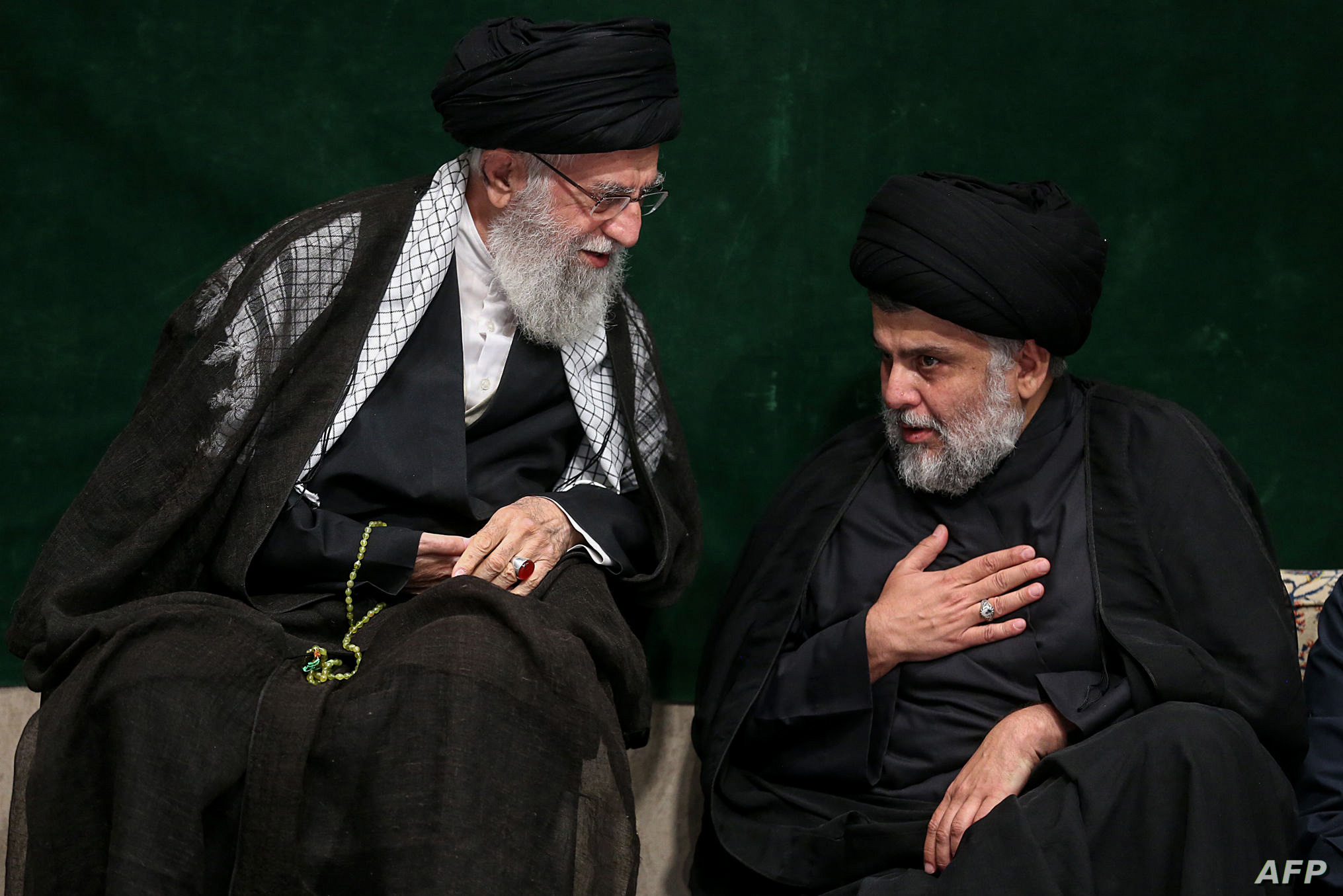 موقتەدا سەدر و عەلی خامنەیی رێبەری کۆماری ئیسلامیی ئێران