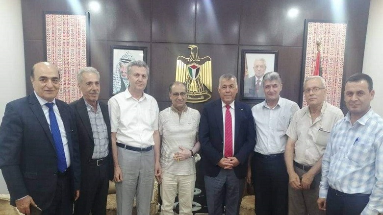 Şanda Kurdên Efrînê ligel Konsulê Filistînê yê li Hewlêrê Nezmî Hizûrî