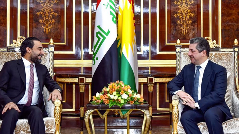 Kurdistan Region Prime Minister Masrour Barzani met with the Speaker of the Iraqi Parliament, Mohammed al-Halbousi (KRG).