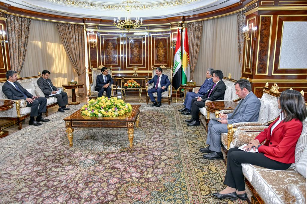 دیداری سەرۆکی حکومەتی هەرێمی کوردستان و کونسوڵی کوەیت لە هەولێر