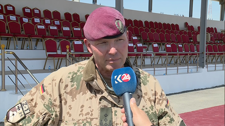 The leader of the German Contingent in Erbil, Col. Eiko Zuckschwert, Sept. 16, 2022. (Photo: Kurdistan 24)