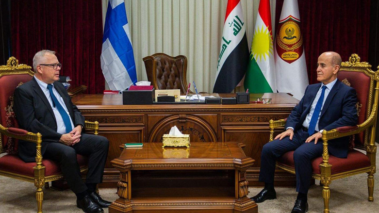 دیدار شورش اسماعیل، وزیر پیشمرگ اقلیم کوردستان و سفیر فنلاند در عراق