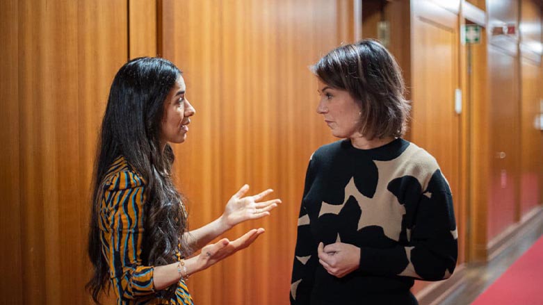 دیدار نادیا مراد، برنده ایزدی جایزه نوبل و وزیر خارجه آلمان