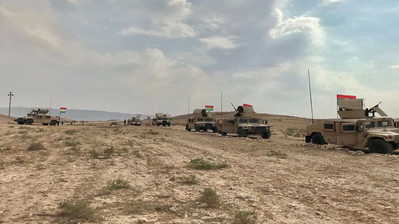 A convoy of Kurdistan Region Peshmerga forces' Humvees lined up during an anti-ISIS sweeping operation, Setp. 22, 2022. (Photo: Ministry of Peshmerga Affairs)