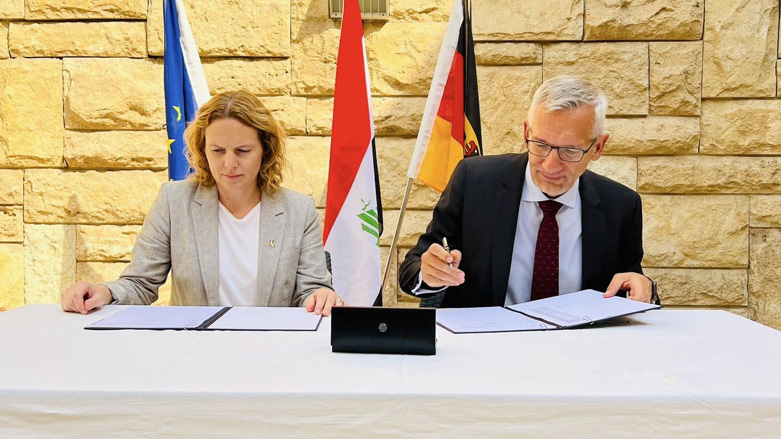 On Sept 22., German Amb. Jäger signed a funding agreement over 1.7 million euros for UNITAD (Photo: German Embassy in Baghdad).