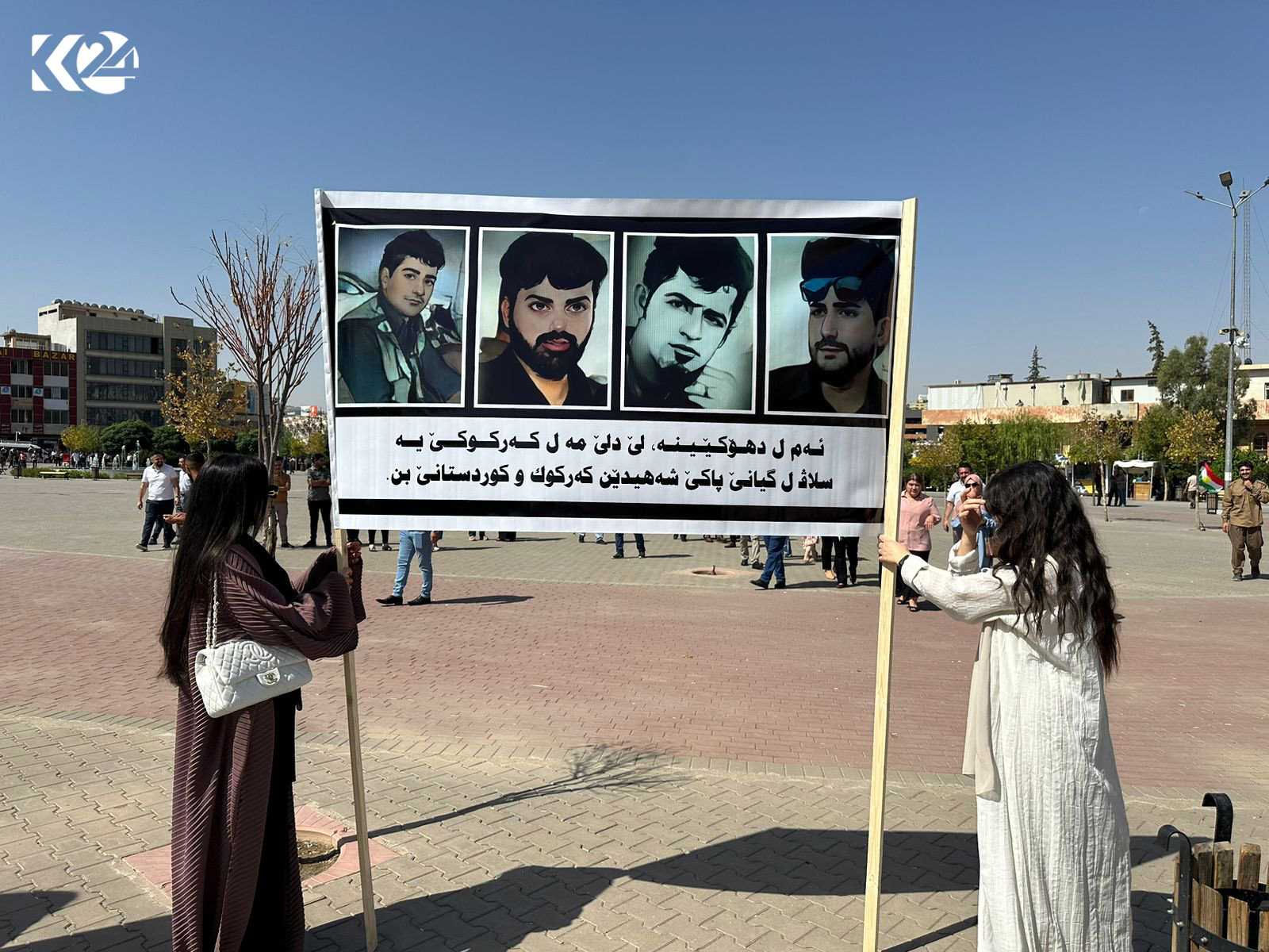 خۆپیشاندەرانی دهۆک وێنەی هەر چوار شەهیدەکەی رووداوەکانی کەرکووکیان بڵاوکردووەتەوە