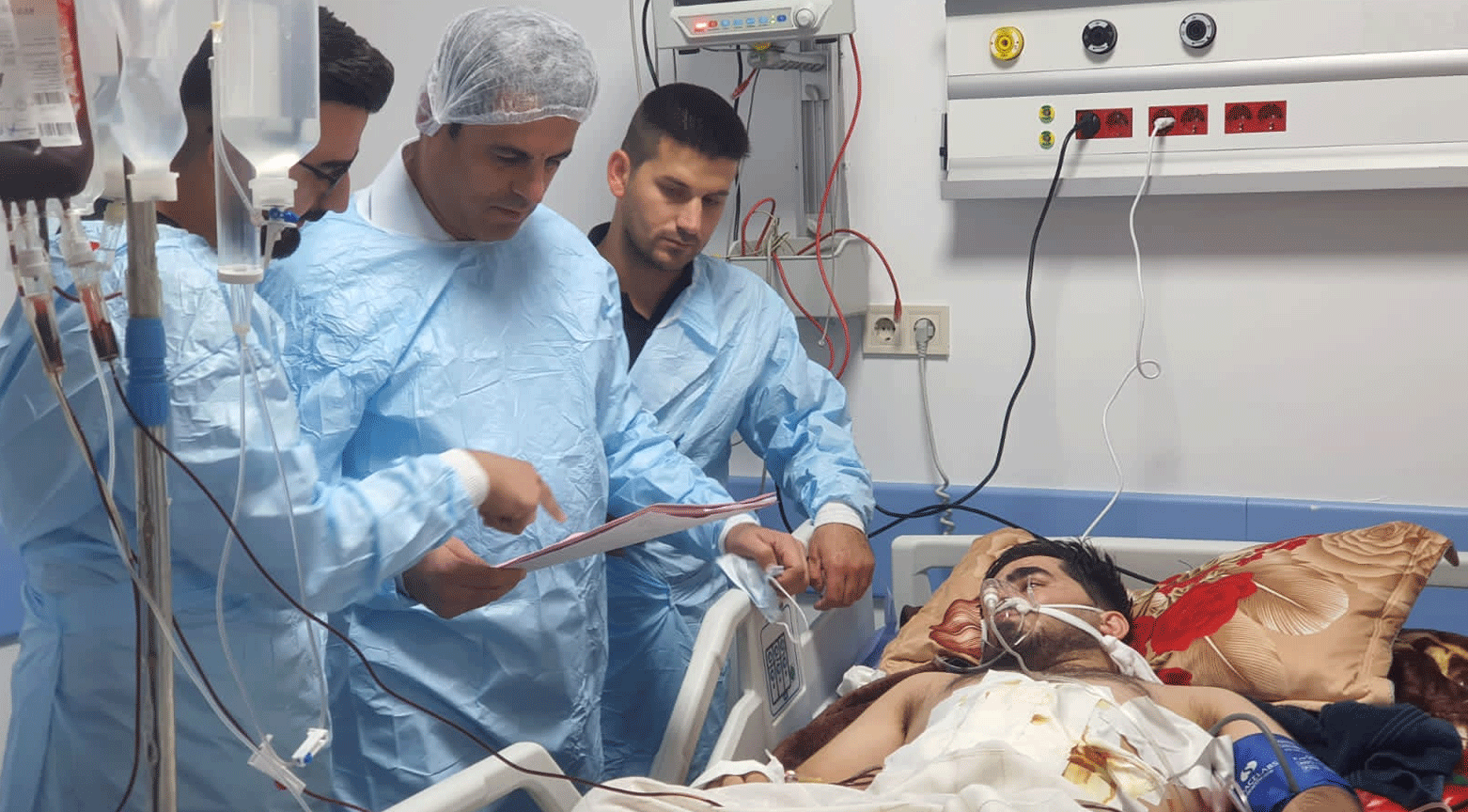 Muhammad Adnan is currently under intensive care, Sept. 6, 2023. (Photo: Kurdistan 24)