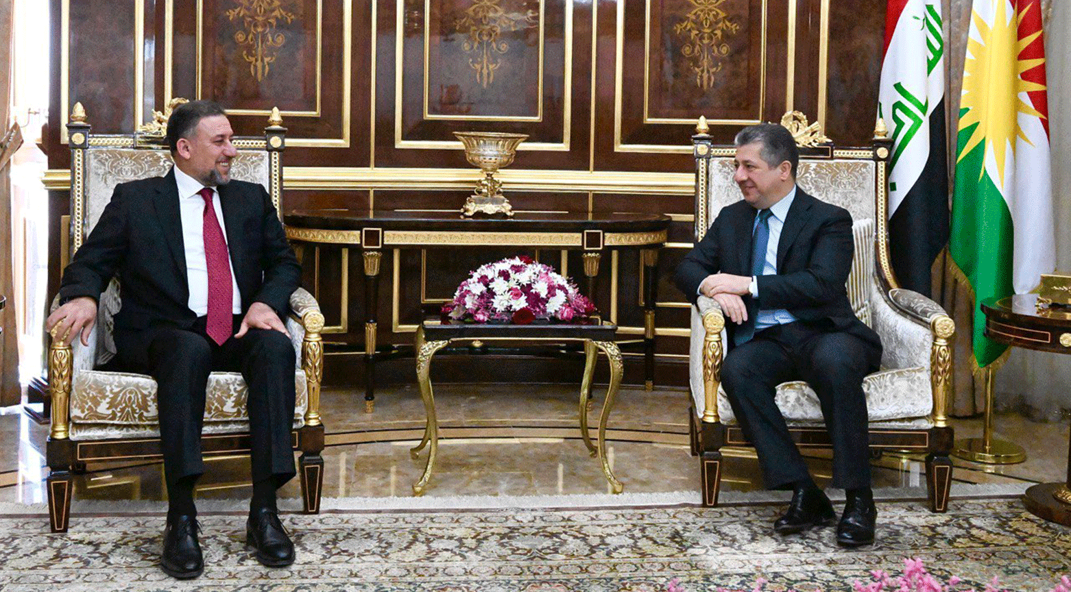مسرور بارزانی، نخست وزیر اقلیم کوردستان و خمیس خنجر، رئیس ائتلاف السیاده