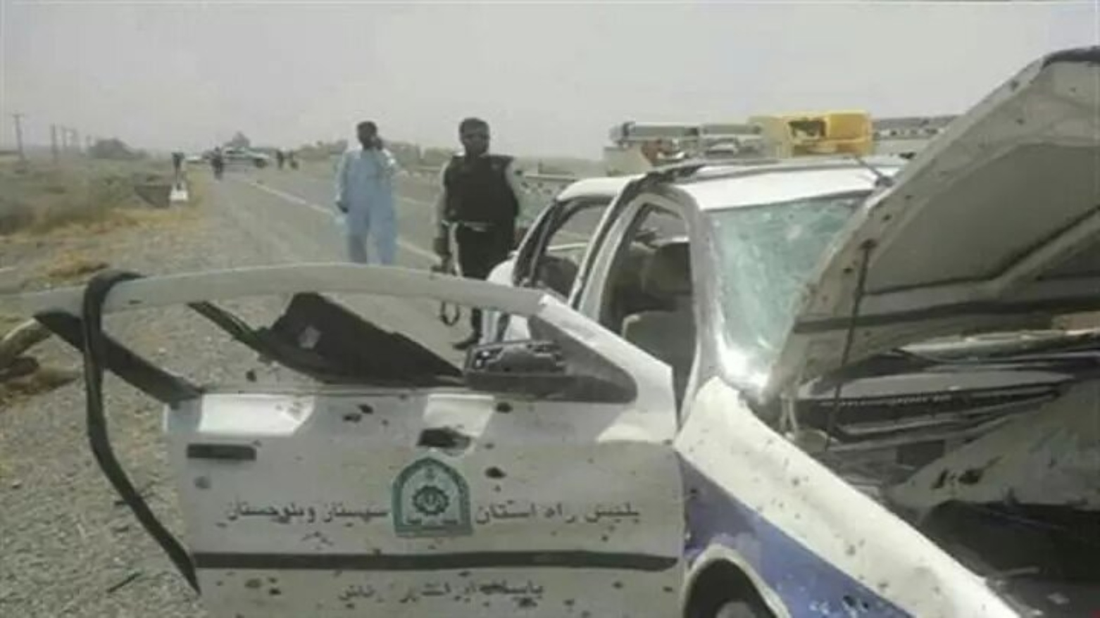 حمله‌ی مسلحانه بە ماشین نیروی انتظامی در شهر تفتان بلوچستان ایران