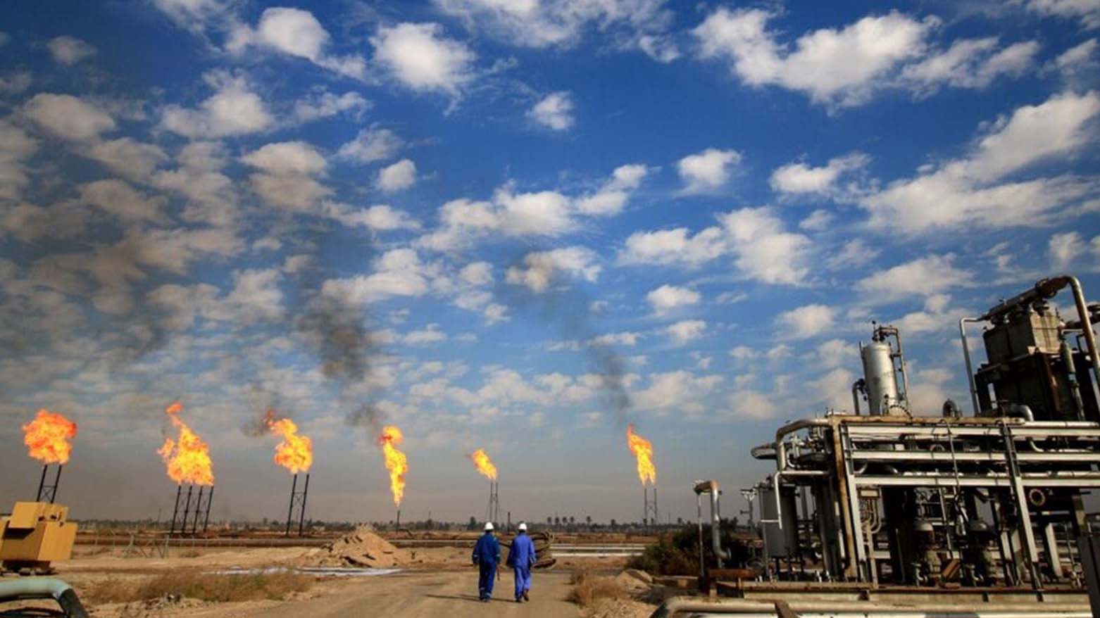 Nahr bin Omer oilfield is on display in Iraq's southern Basra province. (Photo: AFP)